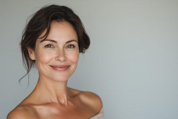 Mulher adulta serena — a saúde da mulher acompanhada em todas as fases da vida